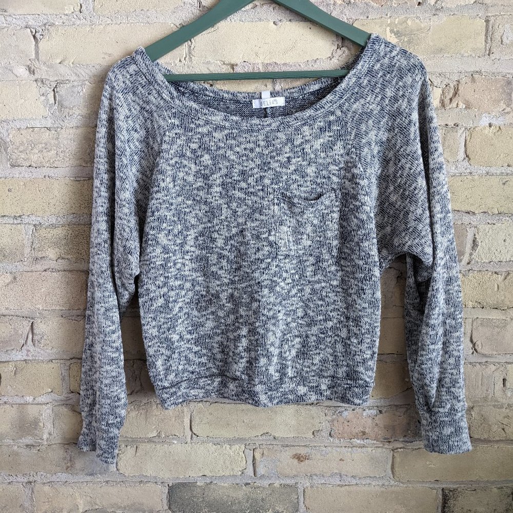 Gray Cropped Sweater